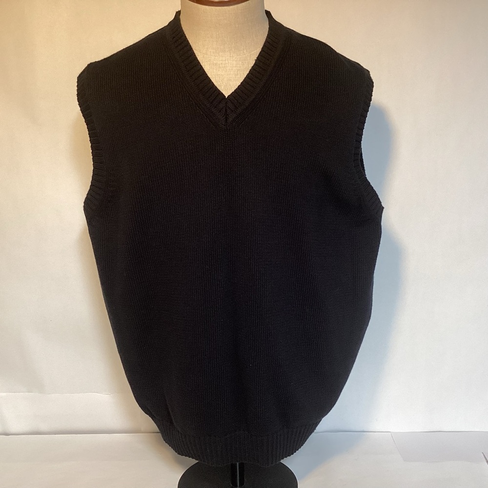 L.L. Bean Vintage Men’s Black Cotton Sweater Vest Size XL